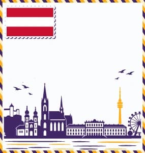 Austria study destination illustration