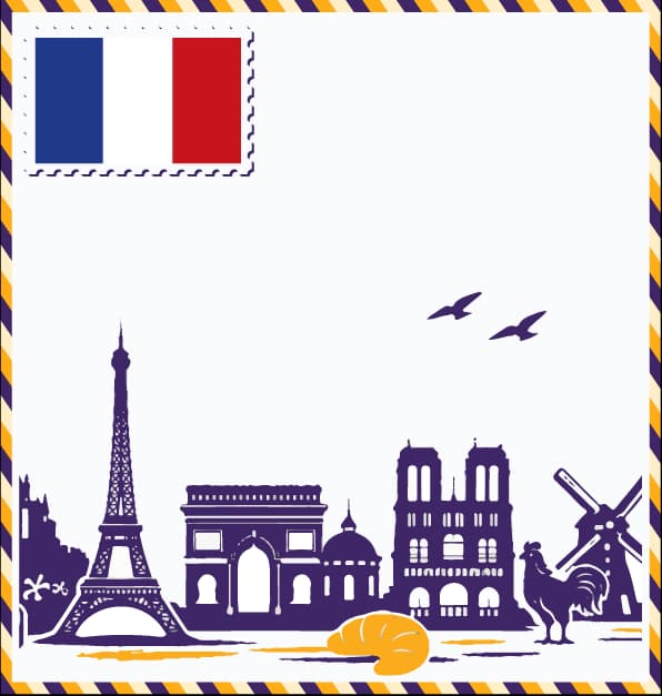 France study destination illustration