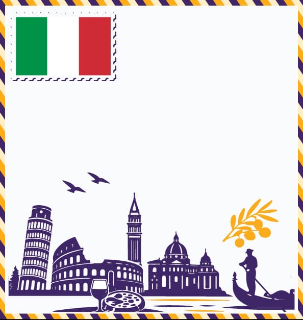 Italy study destination illustration