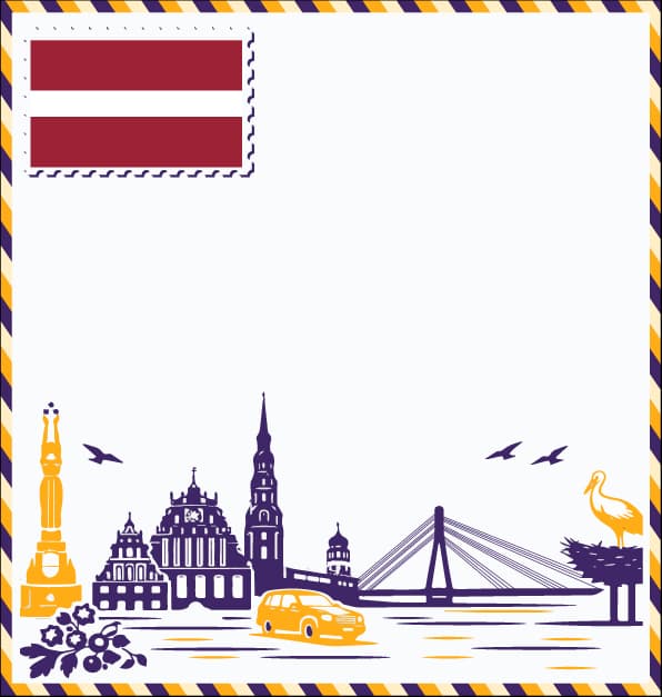 Latvia study destination illustration