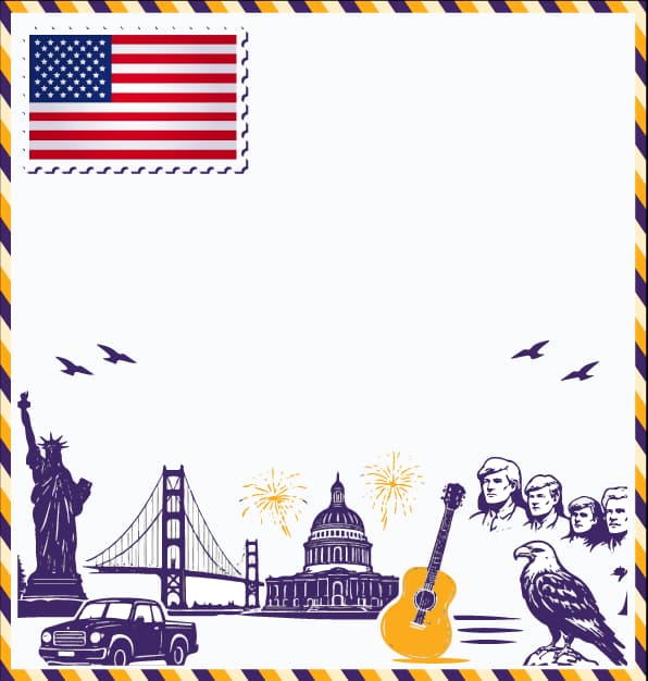 United States study destination illustration